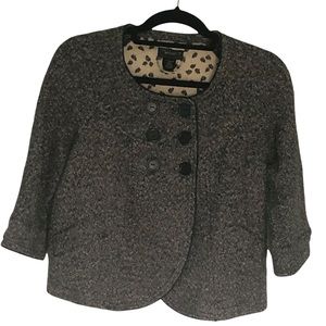 Sanctuary Large Wool Jacket Beige Black
